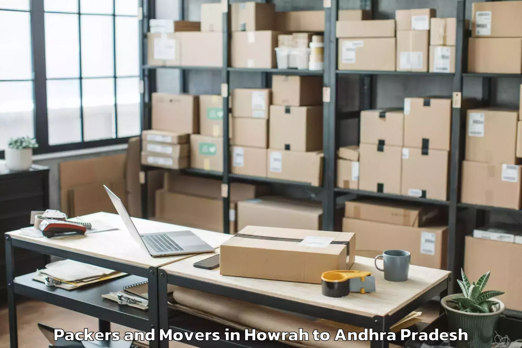 Easy Howrah to Pellakur Packers And Movers Booking